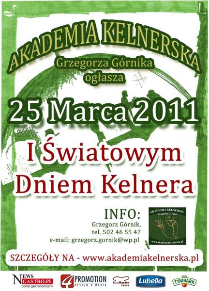 I Światowy Dzień Kelnera –  25.03.