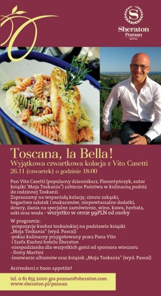 Toscana, la Bella! w Sheraton Poznan