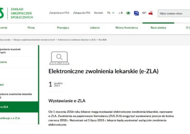 Elektroniczne zwolnienia lekarskie