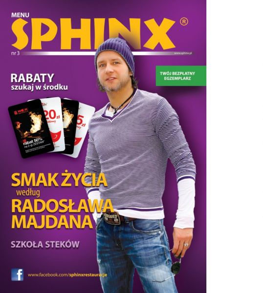 Radosław Majdan promuje nowe Sphinx Menu