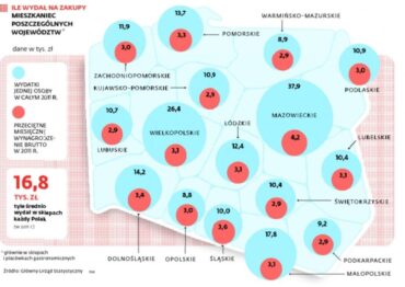 Najwięcej w lokalach zostawiają mieszkańcy Mazowsza