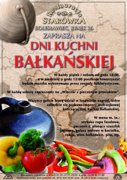 Dni Kuchni Bałkańskiej w Restauracji Starówka
