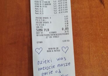 Rachunek za kebab 9 groszy