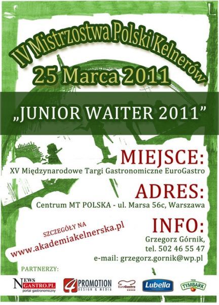 IV Mistrzostwa Polski Kelnerów ?JUNIOR WAITER 2011?