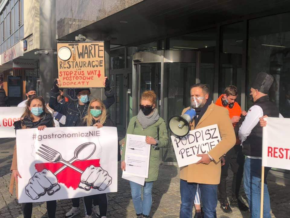 Protest branży HoReCa w Warszawie