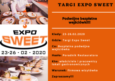 Expo Sweet:  Na hasło Poradnik Restauratora darmowe wejściówki