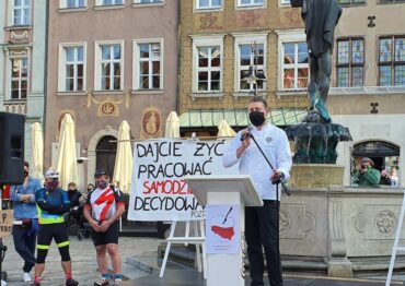 Protest branży gastronomicznej w Poznaniu