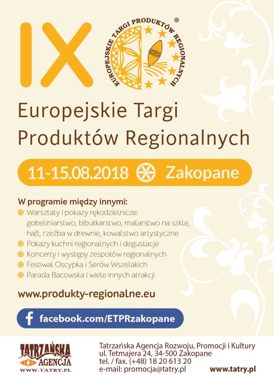 IX Europejskie Targi Produktów Regionalnych