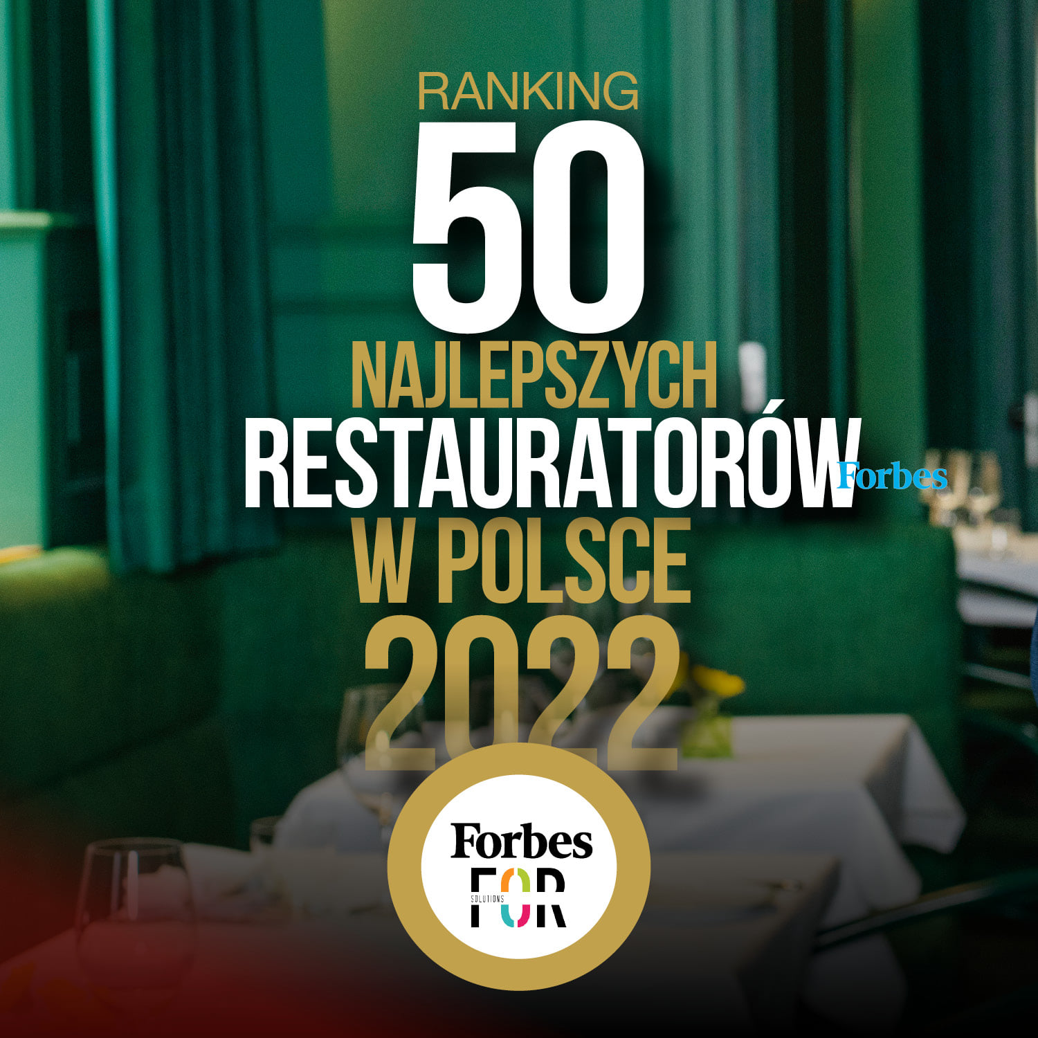 TOP 50 polskich restauratorów według Forbes i FOR Solutions