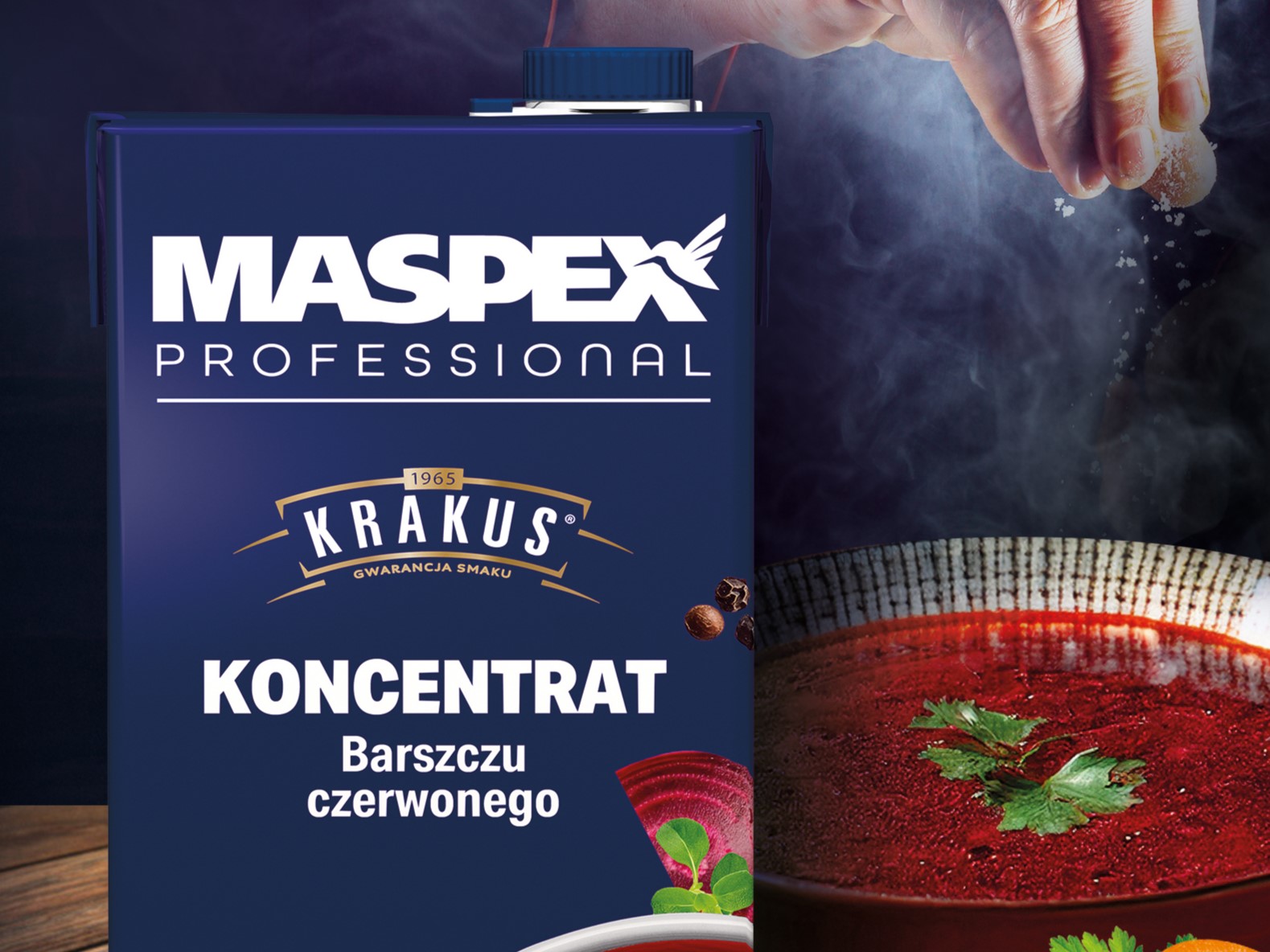 Barszcz czerwony Krakus w praktycznym litrowym kartonie
