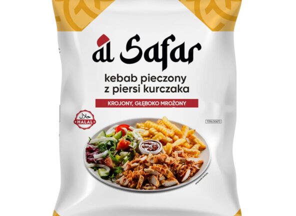 Kebab z piersi kurczaka pieczony, krojony, Al Safar, 2 kg
