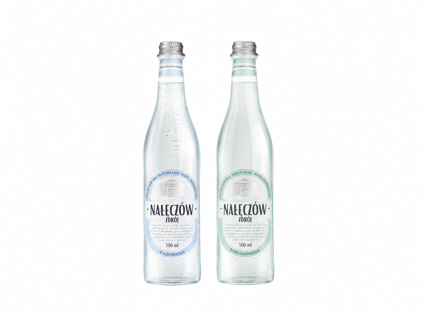 Cisowianka niegazowana i gazowana 0,5 l szkło